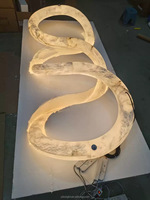 Lustre en résine imitation albâtre, luminaire suspendu en forme d'anneau torsadé, lampe LED d'art moderne, éclairage intérieur créatif pour villa, hall d'entrée, restaurant.