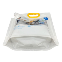 Pochettes souples réutilisables 8L 5L pour liquides, détergent lessive, avec bec verseur transparent et poignée en plastique