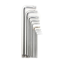 T10 T15 T20 T25 T27 T30 T40 T45 T50 obeng baja lapis nikel kunci pas bentuk L Torx
