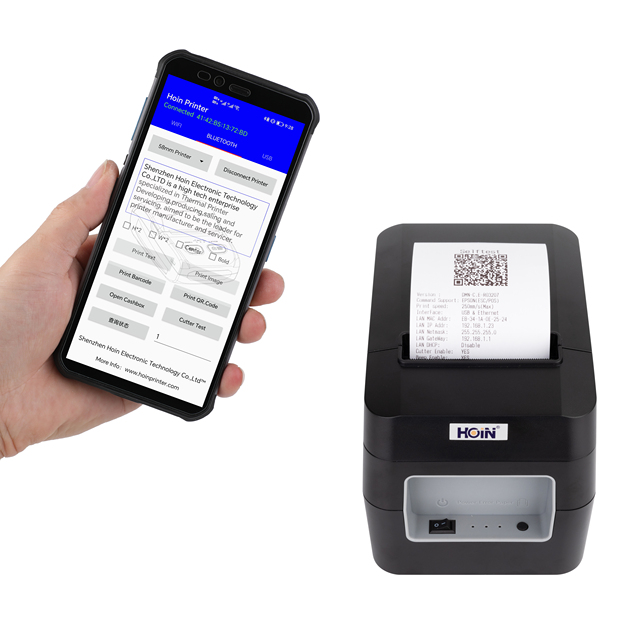New USB+LAN BT Auto Cutter Mini Thermal Ticket Printer 80mm Receipt Printer POS Machine Printer HOP-E803