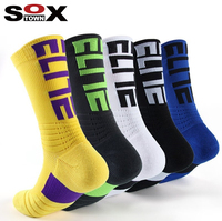 SOXTOWN Faible MOQ 2026 Design Super Running Cyclisme Athlétique Élite Basketball Hommes Chaussettes de Sport en Tissu Éponge