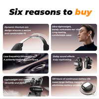 Accessoire audio à clip d'oreille ouvert avec conduction sonore directionnelle et structure anti-fuite sonore