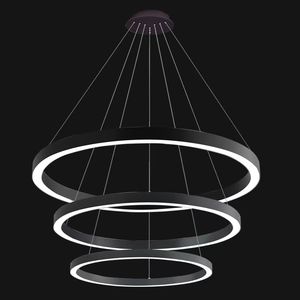 Luminaire suspendu moderne en profilé aluminium LED, salon, hôtel, restaurant, éclairage circulaire suspendu, nouveau design, lustre LED - Product Image 1
