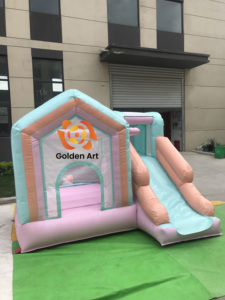 Ticari özel ev şeklinde şişme kaleler küçük en çok satan öğeler kapalı ve açık çocuk eğlenceli şişme slaytlar - Product Image 2