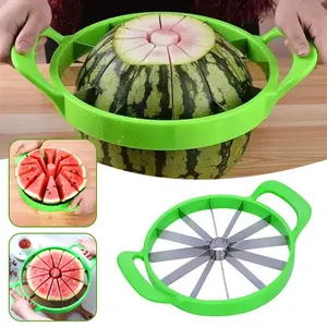 Cortadores de sandía manuales de acero inoxidable, herramienta creativa para cortar frutas que ahorra trabajo, divisor de frutas grandes, utensilios de cocina - Product Image 1