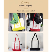 Sac fourre-tout en toile de coton vintage personnalisé avec logo, léger, écologique, réutilisable, pour le shopping et les activités de plein air