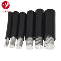 Cable de Alimentación XLPE Aéreo, Dúplex/Triplex, con Conductor de Aluminio de 0.6/1KV, 10mm, 16mm, 25mm, Superficie Galvanizada, ISO9001
