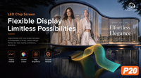 Écran LED transparent flexible pour intérieur, panneau d'affichage en film LED, écran cristallin pour verre, pour utilisation dans les centres commerciaux JM10