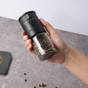 Nouveaux outils de cuisine Moulin à poivre à anneau réglable manuel Fabricant en gros Ensemble de moulins à épices sel et poivre - Product Image 3