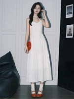 Robe longue midi évasée unie à col en V et fines bretelles pour femme, taille naturelle, idéale pour le printemps et les vacances à la plage (OEM/ODM)
