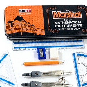 Practical Hot Sale 9-Piece School Stationery Set <b>Office</b> Math Gift for Kids with Metal Compasses and Geometry Pencil Set - Product Image 3