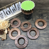 Plateau à bagues en bois massif de noyer noir, usinage CNC personnalisé, pièces en noyer noir sculptées