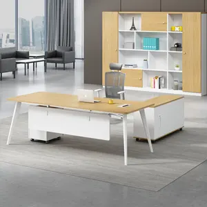 豪华家庭办公桌木制行政办公桌中密度纤维板老板木板办公桌办公室