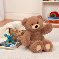 Peluche personnalisée en coton PP écologique brodée ultra douce pour bébés et nouveau-nés : Ours en peluche, Pingouin, Koala, Renard