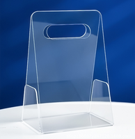 Boîte à fleurs séchées en acrylique transparent durable de qualité supérieure, couleur personnalisée, avec poignée artisanale, emballage élégant pour fleurs éternelles, cadeau