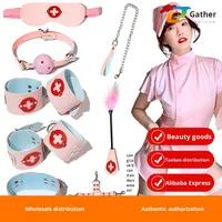Jiuai Ensemble d'infirmière sexy de huit pièces pour adultes pour le sexe alternatif des hommes et des femmes comprend des uniformes Bondage Gear Sm Products