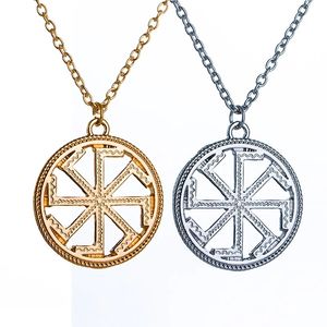 Collar con amuleto del sol pagano para mujer y hombre, colgante vintage, collar eslavo, cadena para el cuello, accesorios de joyería - Product Image 1