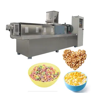 Línea de producción instantánea de cereales Línea de producción de copos de maíz Máquina para hacer cereales para desayuno
