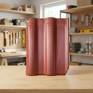 Tuile de toit en argile romaine ondulée rouge traditionnelle 100 cm, imperméable, pour usage extérieur - Product Image 5