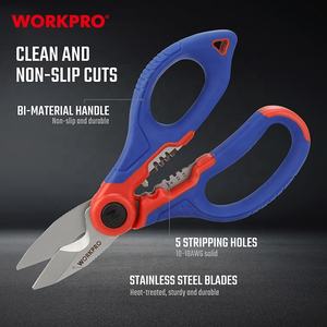 WORKPRO Ciseaux d'électricien professionnels de 6,4 "Pince à dénuder les câbles souples Ciseaux d'électricien en acier inoxydable - Product Image 2