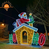 Arche lumineuse LED de Père Noël pour événements de Noël, décoration extérieure commerciale personnalisée pour centre commercial