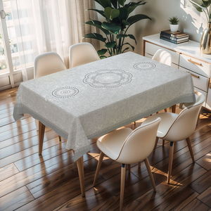 <span class=keywords><strong>Tovaglia</strong></span> in Plastica Riciclata Color Caffè RNPT con Retro in PU, Resistente all'Olio, Facile da Pulire, Spessore 0,5mm per Sala da Pranzo - Product Image 2