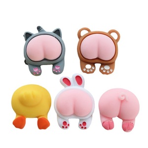 Dessin animé animal <span class=keywords><strong>gros</strong></span> cul bricolage accessoires coquille patch réfrigérateur autocollant trou décoration perles breloques perles en plastique résine breloques - Product Image 5