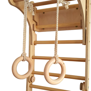 Barre parallele orizzontali gonfiabili per bambini Montessori pareti in legno - Product Image 6