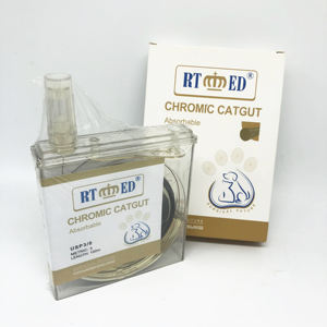 Steriele Niet-Absorbeerbare <span class=keywords><strong>Cassette</strong></span> Zijde Hechtingen Chirurgisch Veterinair Gebruik USP4-10/0 Zwart Gevlochten - Product Image 2