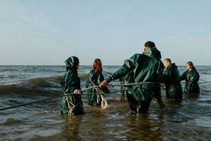 Ensemble imperméable et respirant coupe-vent en PVC/Polyester, veste + pantalon à bretelles, pour pêcheur, unisexe, adultes - Product Image 6