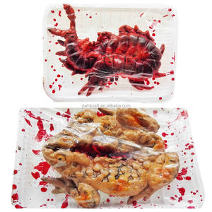 HLC Simulación de Halloween Bloody Animal Ratte Fliege Flog Gadfly Plato de cena para habitación embrujada Decoración de ambiente de terror - Product Image 4