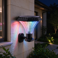 Lampe Solaire Murale de Jardin Moderne RGB 2026, Éclairage Paysager Solaire IP65, Lampes Solaires Extérieures pour Allées, Lampes Solaires pour Piliers de Portail - Direct Usine
