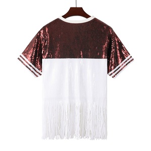 Maglie con frange di paillettes bianche e blu per ATM e AM donne - Product Image 4