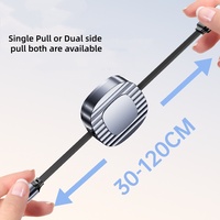 Câble de charge rétractable TPE 3-en-1 6A 1,2 m personnalisé avec logo, USB/USB-C pour téléphone portable, charge rapide