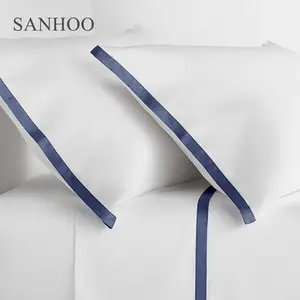 Sanhoo khách sạn Khăn trải giường nhà sản xuất sang trọng biên giới khách sạn bộ đồ giường 4 mảnh thiết lập phong bì phong cách gối khách sạn Khăn trải giường