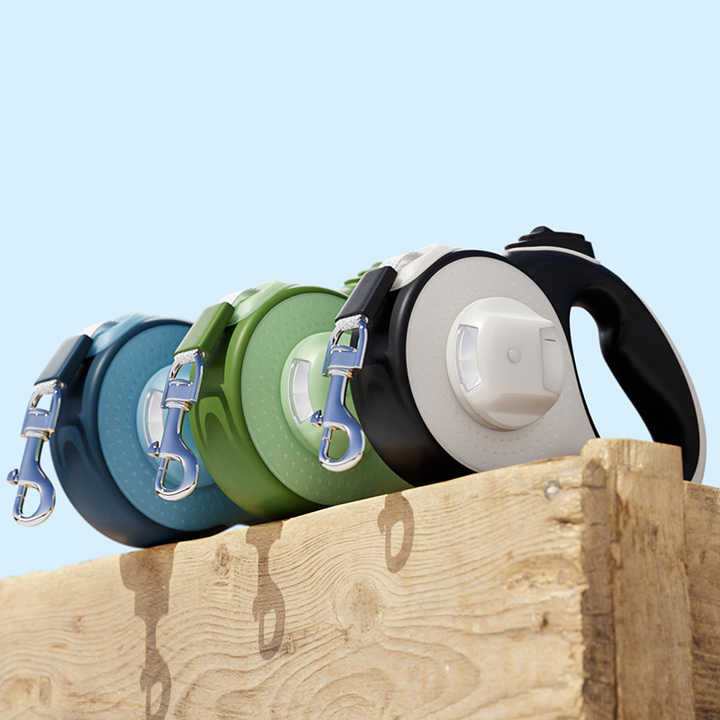 Curated visual reference: Gallery Detail: New Design Abs Reflective Retractable Pet Leashes 5M Nylon Led
