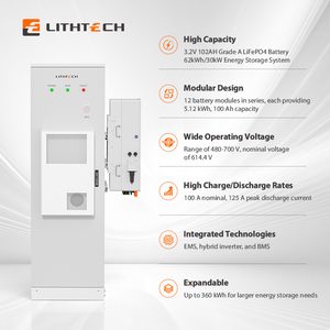 Commercial Industrial Home 100kw 60kWh 100kwh Rack Lithium Battery All in One Solar <b>Energy</b> <b>Storage</b> <b>System</b> Container - Product Image 4