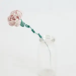 Simulated Carnation Mother's Day Gift Mini Crochet Flower Luxury Bedside Interior Decoration