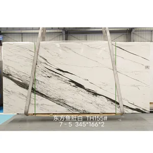 Luxury calacatta polishing orient marble white stone for marble tiles for bathroom floor and wall tiles