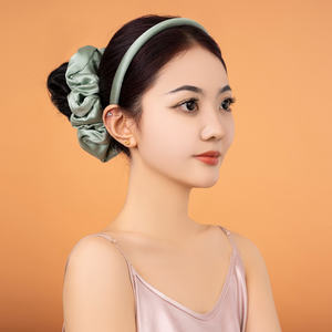 سعر الجملة AISIYU 30 6A عصابة رأس حرير توت ربطة رأس ساتان تاج مرتفع نسخة ضيقة للأطفال شعر فاخر أنيق - Product Image 4