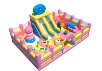 Structure gonflable commerciale pour enfants, trampoline portable d'extérieur, grand toboggan, lit de saut, équipement de divertissement en PVC