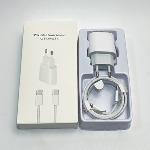 Wholesale 35W <b>USB</b>-<b>C</b> Power <b>Adapter</b> with Braided Type <b>C</b> Charging Cable PD Fast Charging Kit US/EU/UK <b>Plug</b> Retail Packaging - Product Image 4