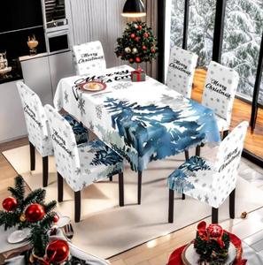 2025 usine expédition rapide maison noël déco <span class=keywords><strong>nappe</strong></span> intérieure impression complète, nouvelle conception d'arbre de noël <span class=keywords><strong>nappe</strong></span> résistant à l'huile - Product Image 4