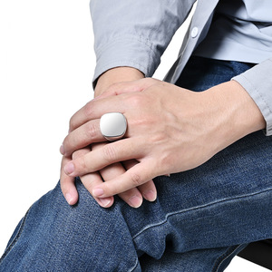 Fashion <b>Rings</b> Geometric Titanium Steel Gold Black Silver Unisex Gift Jewelry - Product Image 2