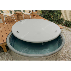 <span class=keywords><strong>Couverture</strong></span> <span class=keywords><strong>gonflable</strong></span> ronde pliable de piscine de réservoir courant de 6ft 8ft 10ft avec des poignées - Product Image 6