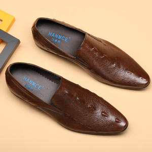 Zapatos Formales de Negocios de Cuero para Hombre de Alta Calidad - Suela Gruesa, Punta Redonda, Cuero Genuino, Zapatos Casuales de Boda - Product Image 4