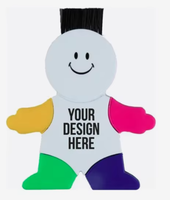 Surligneur publicitaire personnalisé en forme d'homme avec pinceau, idéal pour les cadeaux promotionnels, vente en gros par lot