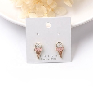 2023 mode Mignon Asymétrique Gouttes Boucles D'oreilles Coeur Crème Glacée Bande Dessinée de Boucle D'oreille Boucles D'oreilles pour les Femmes - Product Image 3