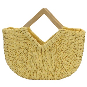 Phụ nữ mùa hè ly hợp túi bằng gỗ tự nhiên xử lý ly hợp rơm túi dễ dàng mang theo hobos ly hợp túi xách bãi biển - Product Image 2