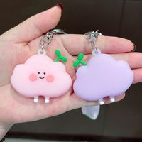 PVC caoutchouc porte-clés pour filles sac charme dessin animé mignon doux poupée herbe nuage kawaii porte-clés voiture pendentif accessoires porte-clés